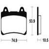 plaquettes frein ma90 AVANT tdr tzr250 87 89 AVANT srx600 88 89 ma90