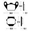 plaquettes frein ma91 AVANT lt500r 87 95 ma91
