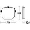 plaquettes frein ma96 AVANT xt600 86 87 ma96