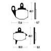 plaquettes frein ma102 AVANT kx125 250 87 88 AVANT lklr650 87 97 ma102