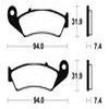 plaquettes frein ma103 AVANT xr250r 88 95 AVANT nx250 88 ma103