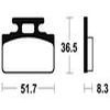 plaquettes frein ma118 AVANT nh50 80 86 93 ARRIERE ns125 89 ma118