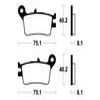 plaquettes frein ma129 ARRIERE tlm220 260 89 90 ma129