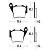 plaquettes frein ma175 ARRIERE aprilia 650 01 04 ARRIERE ktm duke 03 ma175