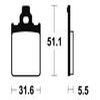 plaquettes frein ma180 AVANT piaggio 50 125 92 95 ma180