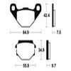 plaquettes frein ma184 ARRIERE aprilia rx125 91 92 ARRIERE fantic 50 93 95 ma1