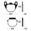 plaquettes frein ma249 AVANT ARRIERE scooter kymco 99 05 ma249
