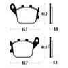 plaquettes frein ma253 ARRIERE honda jazz 250 00 01 ma253