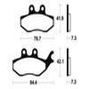 plaquettes frein ma280 ARRIERE italjet 250 01 AVANT rieju 50 3 04 ma280