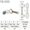 KIT BIELLE POUR LT250EF 1985 86 réf VA 3005