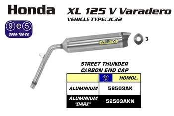 Silencieux pot d'échappement Arrow honda XL 125 V VARADERO 2001 2012 - Image 2