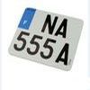 plaque immatriculation cyclo scooter meca boite 50cc 140X120 BLANC