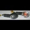Clignotants MICRO OVAL Supports courts Corps et tige carbone Homologu