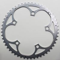 PLATEAU 52DTS D 130 shimano EXTERIEUR ARGENT ALU MICHE 5 ATTACHES