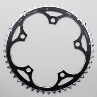 PLATEAU 49DTS D 130 shimano EXTERIEUR NOIR ALU MICHE 5 ATTACHES