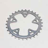 PLATEAU 32DTS D 74 TRIPLE ARGENT ALU MICHE 5 ATTACHES