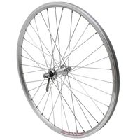 ROUE VTT AVANT 26 EXE ARGENT DOUBLE PAROI MOY ALU BLOCAGE