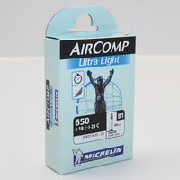 CHAMBRE A AIR 650X18 23 MICHELIN B1 ULTRALIGHT VALVE PRESTA LONGUEUR 6