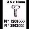 Vis ALGI pour CAPOT PGT 5 x 15 fente large Ref: 002909000