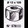 Ecrou de roue cyclo ALGI 12x100 6 pans de 19x10Ref:00570000 029