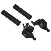 MANETTE PAIRE VTT INDEXE ALU RAPID PUSH PULL 9V AVEC POIGNEES