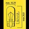 Lampes 12V 3W s culot W2 1 X 9 5D W3W Ampoules