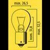 Blister de 4 lampes 12v21w Coloris: Bleu