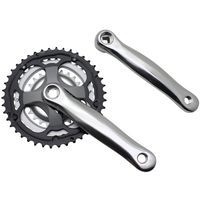 pédalier VTT ALU ARGENT LG170 PLATEAU ACIER 24 34 42 BOITE BOITIER