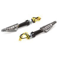 CLIGNOTANT UNIVERSEL REPLAY MINI DEMI FLECHE A LEDS BLANC NOIR x2