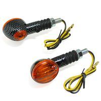 CLIGNOTANT UNIVERSEL REPLAY MICRO OVAL ORANGE CARBONE AVEC TEMOIN BASE
