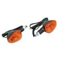 CLIGNOTANT UNIVERSEL REPLAY PYRAMIDE ORANGE CARBONE BRILLANT AVEC TEMO