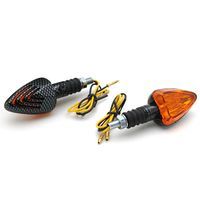 CLIGNOTANT UNIVERSEL REPLAY TRIANGLE ORANGE CARBONE BRILLANT BASE COUR