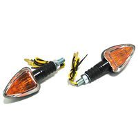CLIGNOTANT UNIVERSEL REPLAY TRIANGLE ORANGE NOIR DOUBLE CABOCHONS AVEC