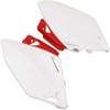 Plaque numéro LATERALE BLANC ROUGE POUR CRF450R 2005 06