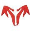 OUIES DE RADIATEUR ROUGE POUR CRF450R 2005 08
