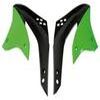 OUIES DE RADIATEUR NOIR VERT POUR KX250F 2006 08