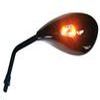 RÉTROVISEUR GAUCHE URBAN OVAL NOIR AVEC CLIGNOTANT