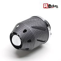 FILTRE A AIR REPLAY CYLINDRIQUE CARBONE FIXATION DROITE diamètre 35 28