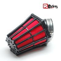 FILTRE A AIR REPLAY HEXAGONAL NOIR MOUSSE ROUGE COUDE diamètre 35 28