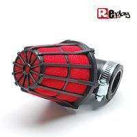 FILTRE A AIR REPLAY HEXAGONAL NOIR MOUSSE ROUGE FIXATION COUDE 90 degrés DIA