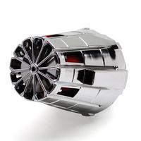 FILTRE A AIR REPLAY E5 BOX CHROME MOUSSE ROUGE COUDE 45 degrés diamètre 35 28