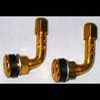 Valves tubeless la paire coudées en Alu Coloris: Or