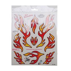 STICKER FLAMMES ORANGEES 20x24cm