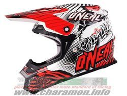 casque cross integrale O'neal 9Series Helmet Automatic noir rouge - Image 1