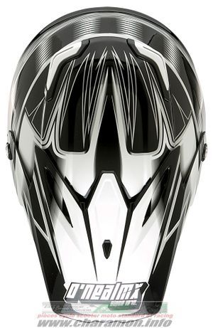 casque cross intégrale O'neal  9Series Helmet Challenger noir blanc - Image 3