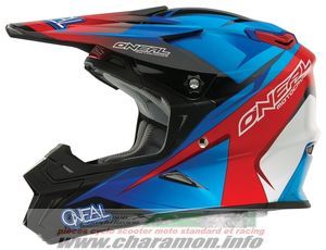 Casque cross intégrale O'neal  9Series Helmet Race noir rouge bleu - Image 1