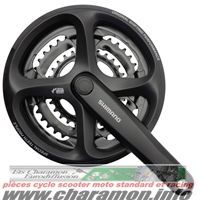 Pédalier Série manivelle ALTUS 170MM NOIRE ou GRIS 48X38X28 , CARTER N