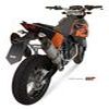 silencieux MIVV KTM 690 SM SUPERENDURO 07 version INOX carbone coupe