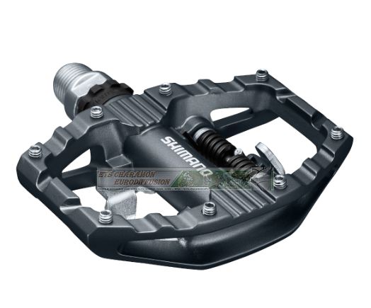 Pédales SHIMANO (SPD) PD-EH500 Une seule face grise - Image 2