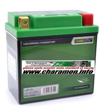 batterie au lithium compatible YB10L-A2, YB10L-B, YB10L-B2, YB10L-BP, YB12AL-A, YB12AL-A2, YB12C-A,12N10- - Image 1